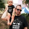 Drinking Buddy &Daddy's Drinking Buddy Black Shirts Family Shirts