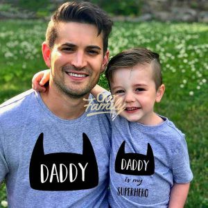 Daddy is my Superhero Family Shirts