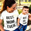 Best Mom & Best Kid White Shirts Family Shirts