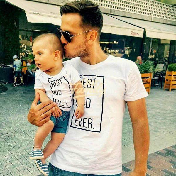 Best Dad & Kid Ever White Shirts Family Shirts