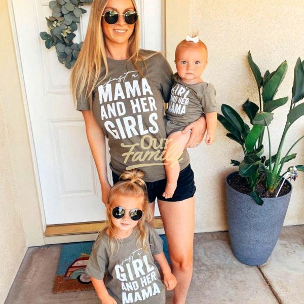 Just a Mama and Her Girls Matching Shirts Family Shirts