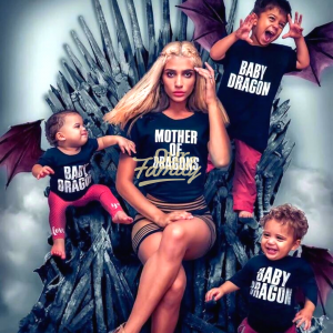 Mother of Dragons Black Shirts Family Shirts