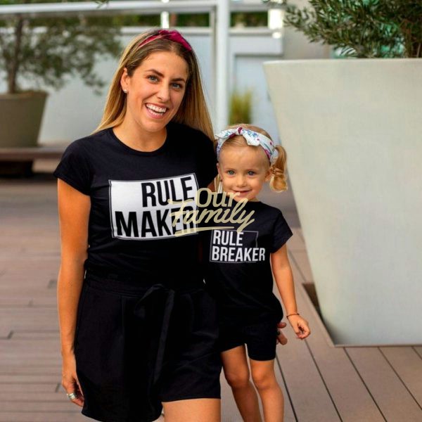 Rule Maker Rule Breaker Black Matching Shirts