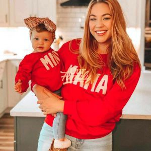 Red Mama & Mini Sweatshirts Family Shirts