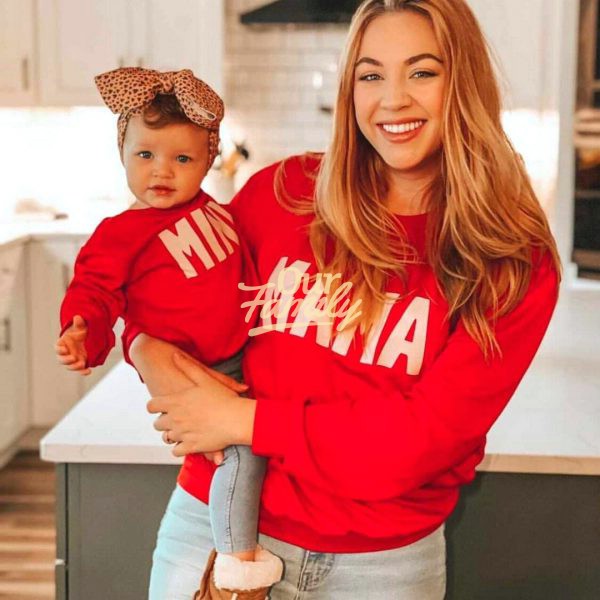 Red Mama & Mini Sweatshirts Family Shirts