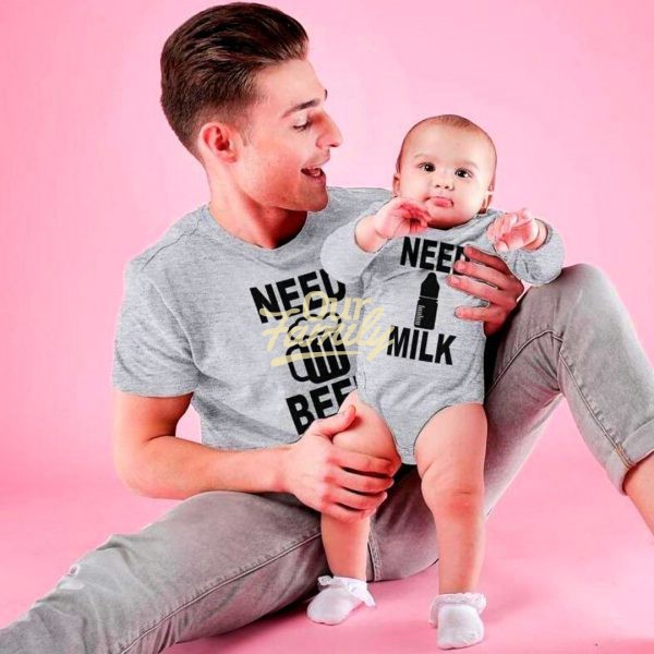 Need Beer & Need Milk Shirts Family Shirts