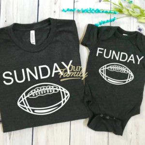 Sunday Funday Black Shirts Family Shirts Daddy & Me