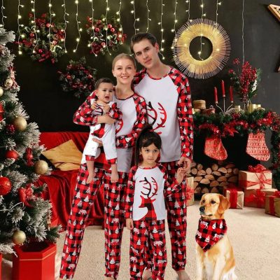 Christmas Reindeer and Snowflake Pajamas Family Shirts photo review